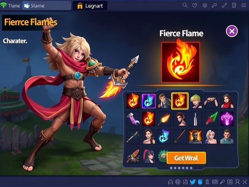 Fierce Flame character customization screen